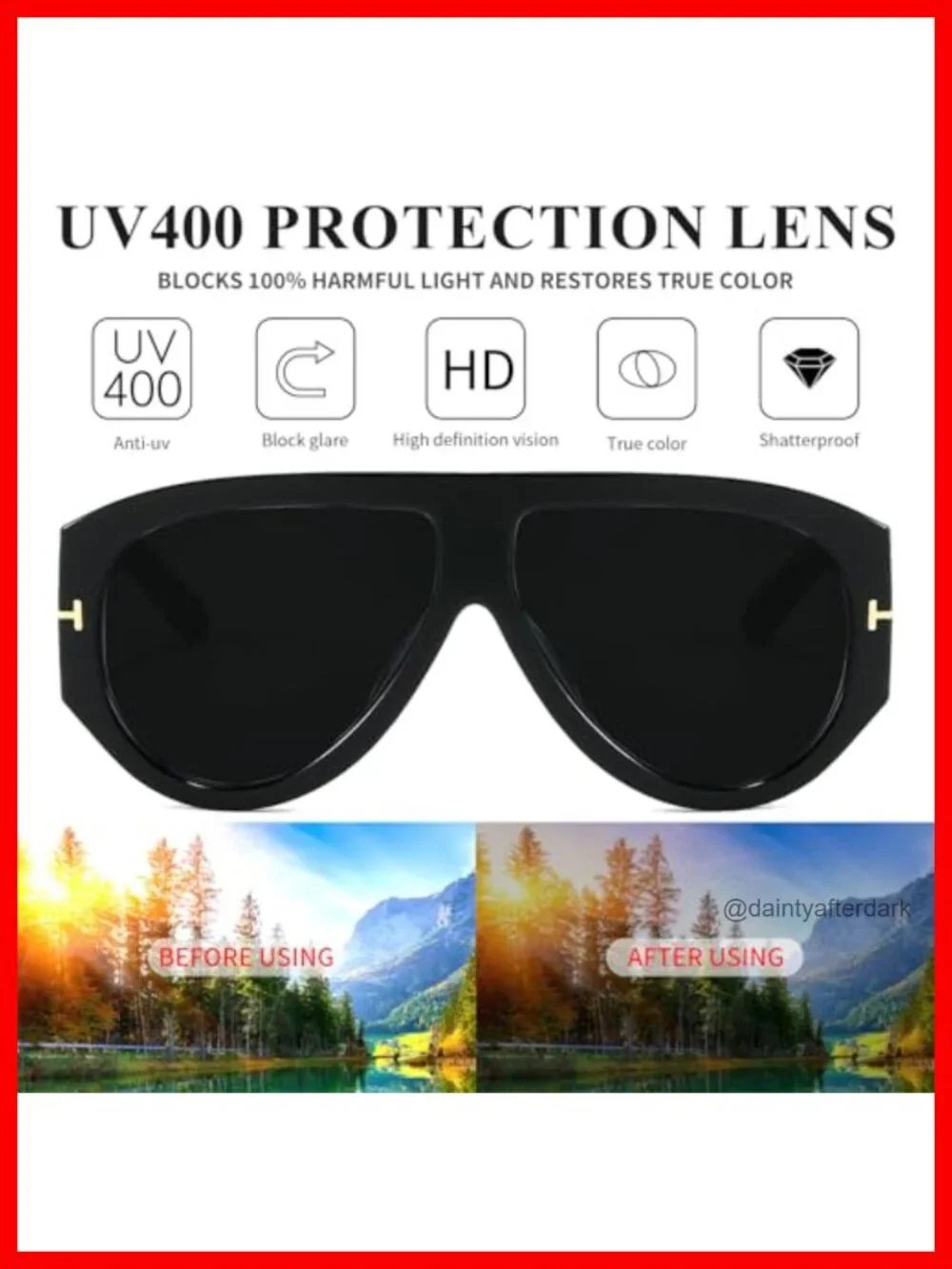Oversized Sunglasses 3-Pack UV400 Protection for Women Men